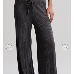 Barefoot Dreams Charcoal Knit Track Pants